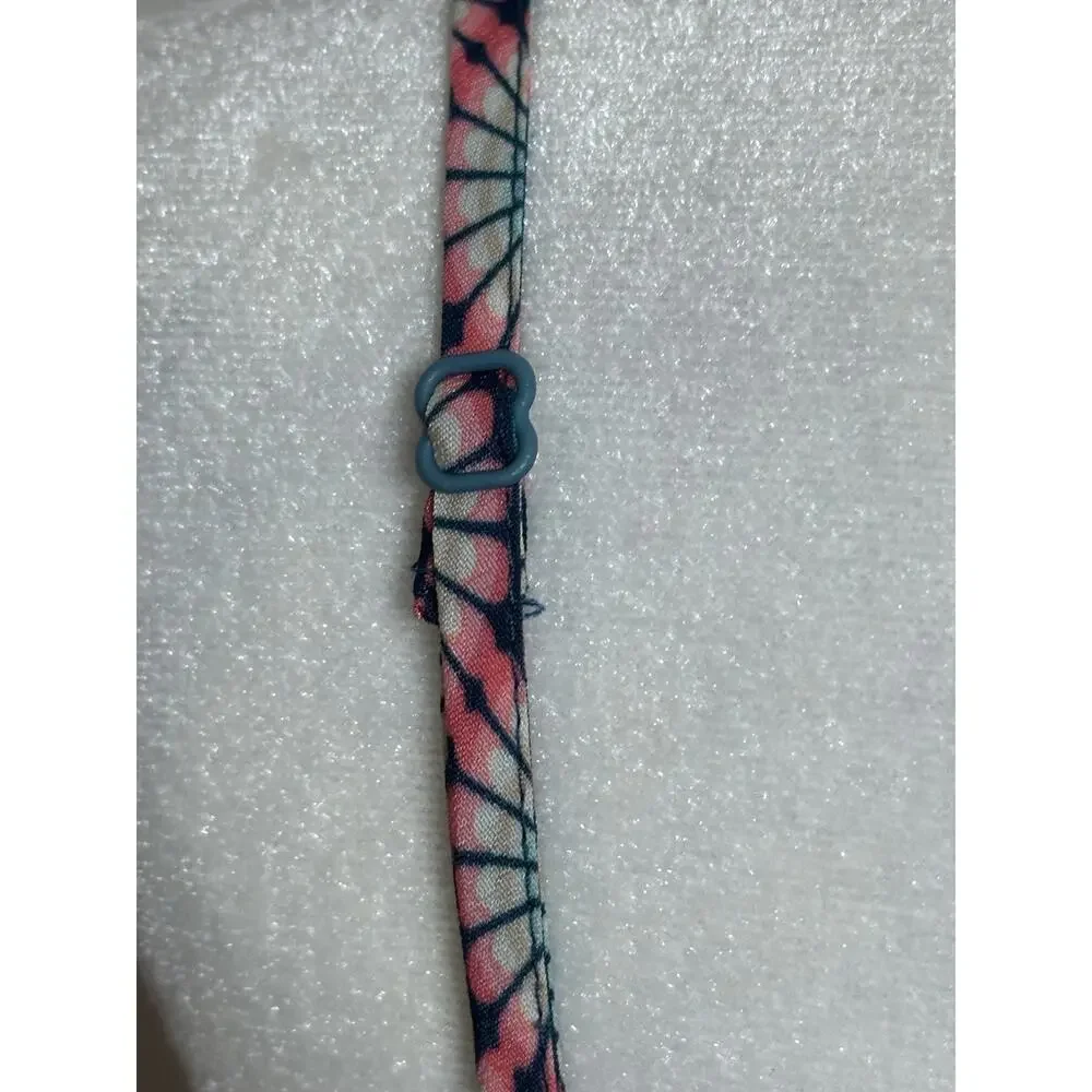 J Crew Print Seaside Pink Blue‎ Spaghetti Strap Cocktail Party Dress Size (2)